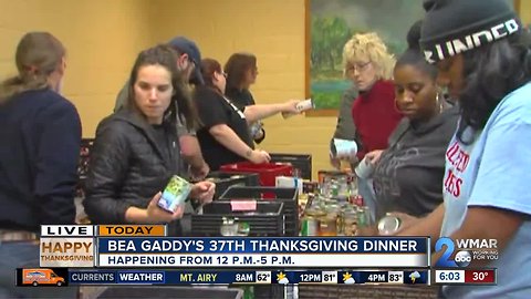 Bea Gaddy's 37th annual Thanksgiving dinner