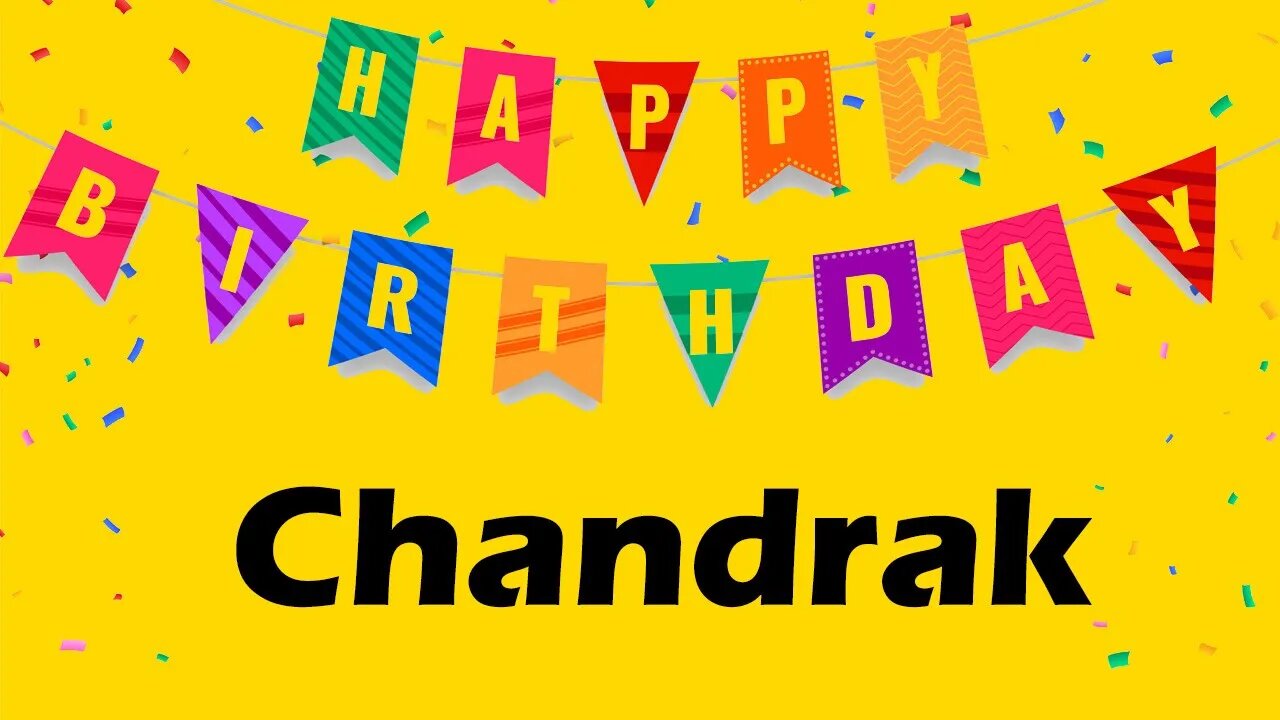 Happy Birthday to Chandrak - Birthday Wish From Birthday Bash