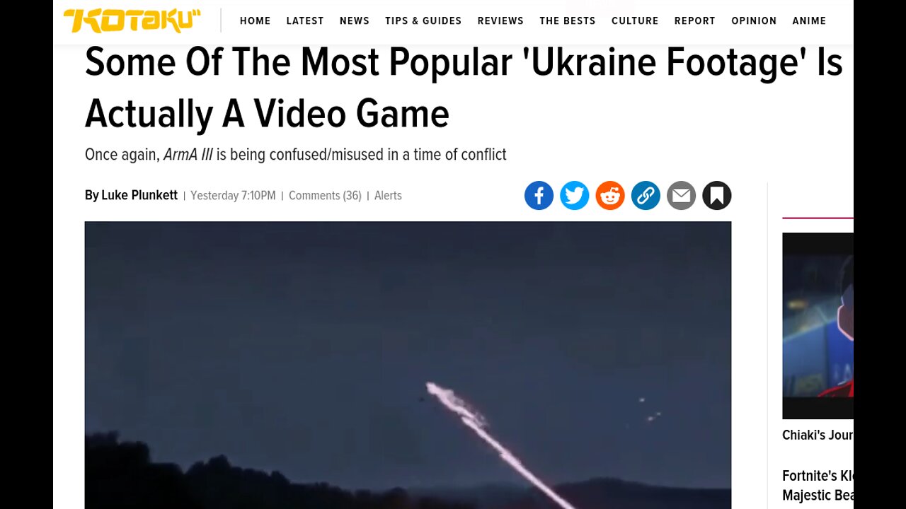 Spanish MSM Caught Using War Footage From a Video Game and Faking It As a Russian Attack on Ukraine