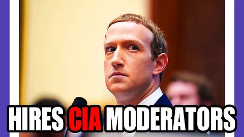 Mark Zuckerberg Hires ClA To Moderate Election Posts On Facebook 🟠⚪🟣