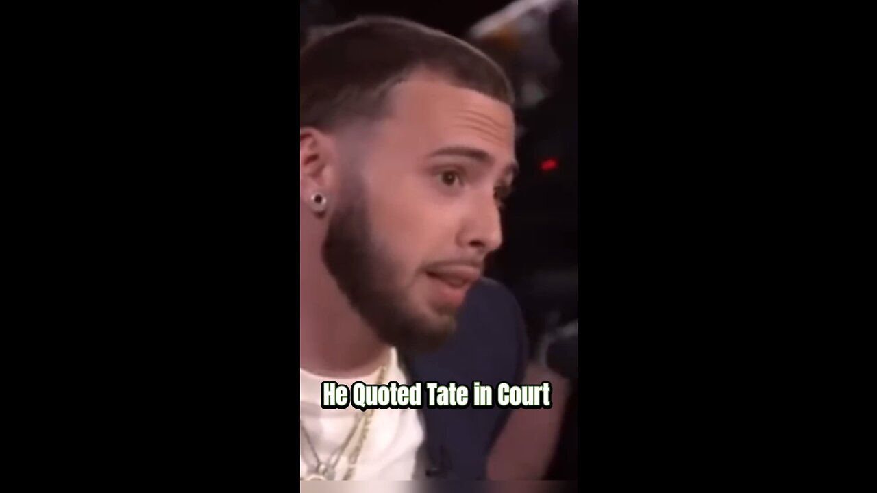 He quoted Tate in Court 🥶
