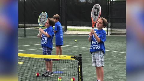 Tennis court lessons for kids on the Autism Spectrum