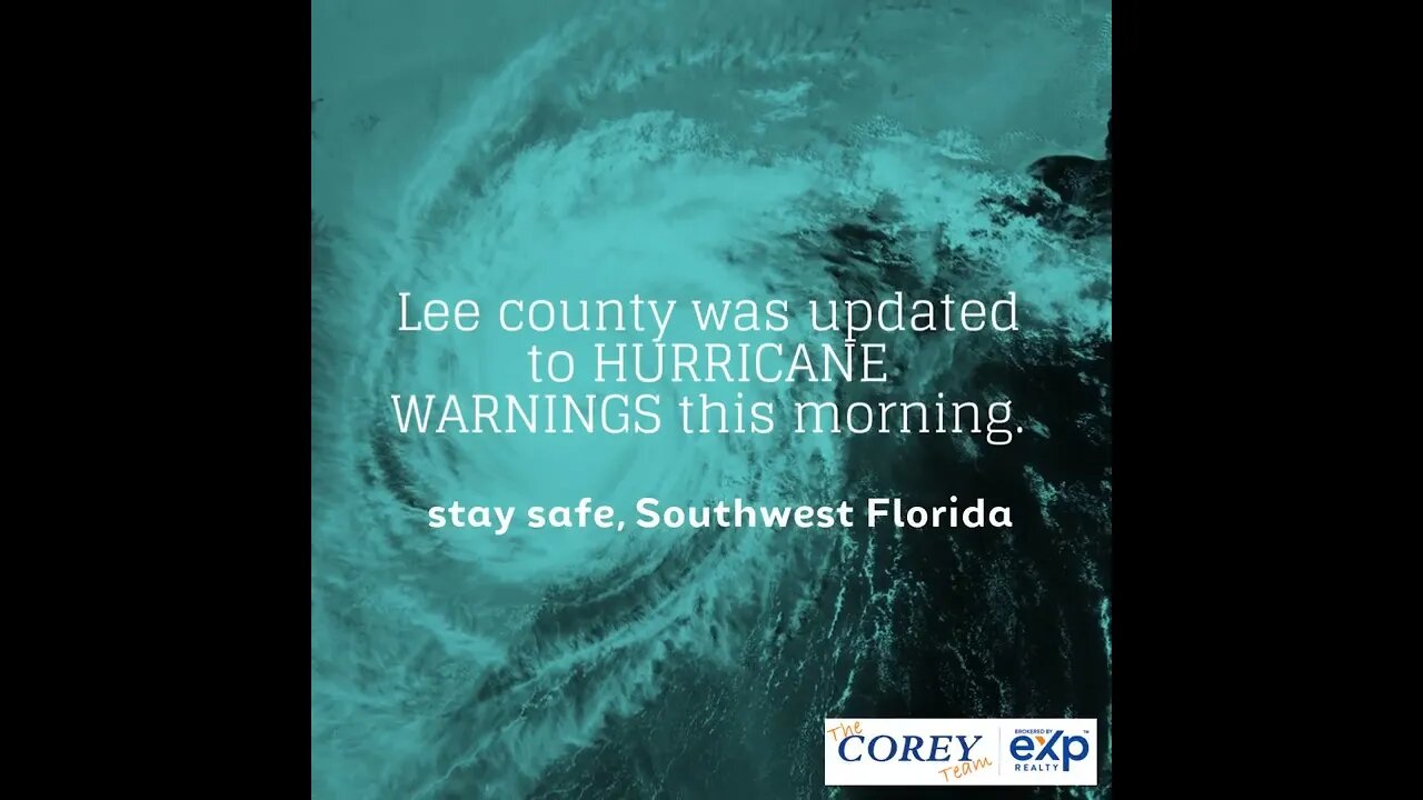 Lee county was updated to HURRICANE WARNINGS this morning.