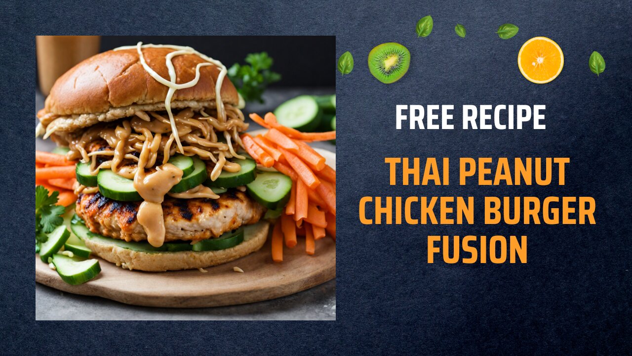 Free Thai Peanut Chicken Burger Fusion Recipe 🍔🥜🌶️