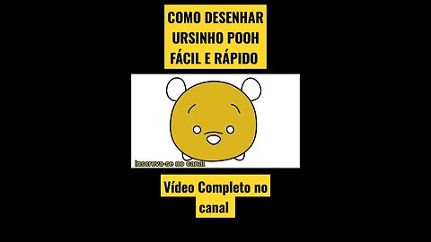 COMO DESENHAR URSINHO POOH FÁCIL #desenho #desenhofacil #desenhofofo #desenholivre #shorts