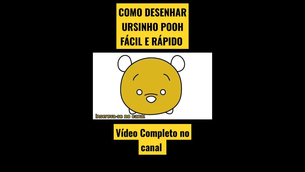 COMO DESENHAR URSINHO POOH FÁCIL #desenho #desenhofacil #desenhofofo #desenholivre #shorts