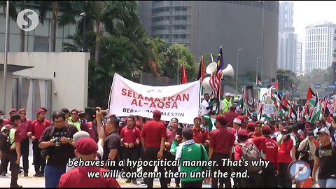 Malaysians unite everyday demanding US stop aids to Israel