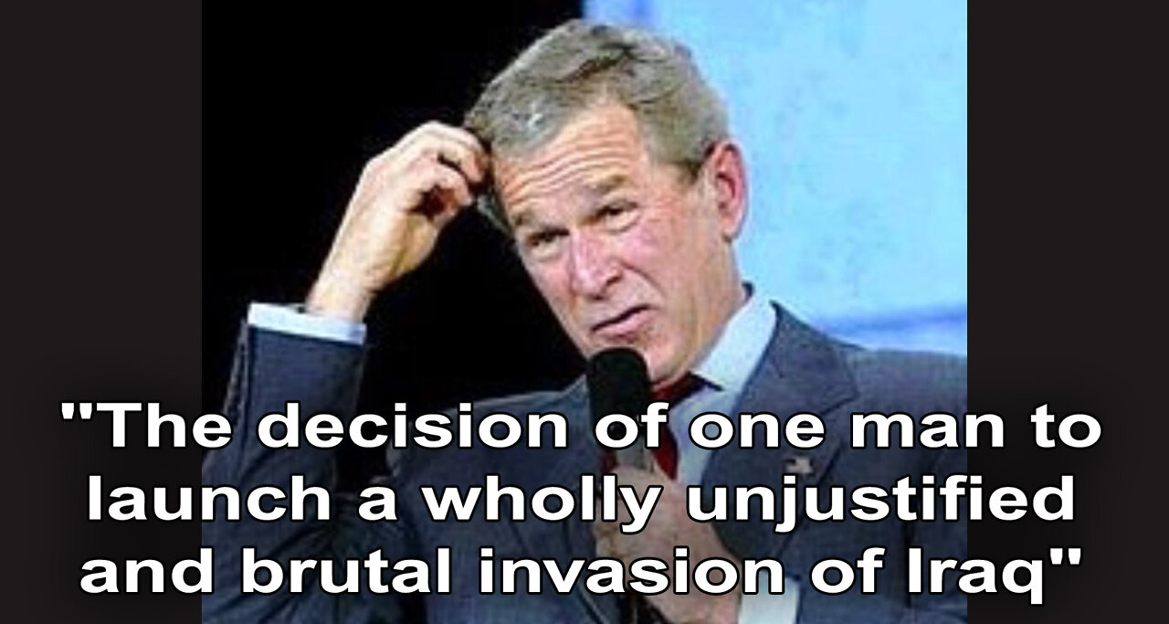 BUSH FREUDIAN SLIP CONFESSION "BRUTAL INVASION of IRAQ"