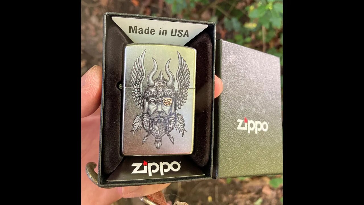 13th Sept 2022 – Zippo Windproof Lighter - Viking Warrior Chrome - #Zippo #ZippoLighter