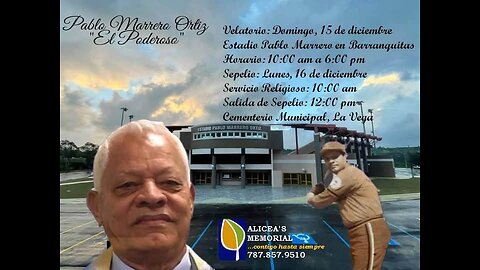 EXEQUIAS FUNEBRES DE EL SR. PABLO MARRERO ORTIZ