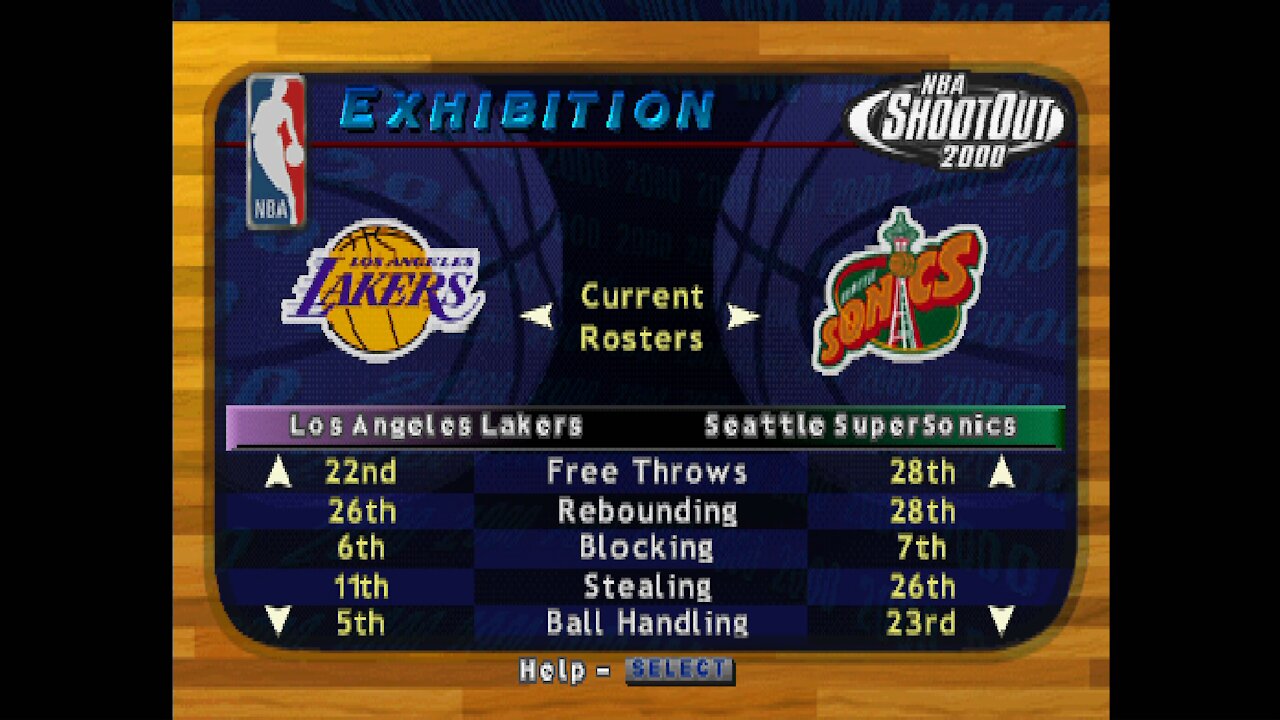 NBA Shootout 2000 Lakers Vs. Supersonics