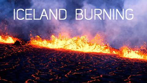 Volcano Fountains and Rivers of Lava 4K - Iceland Volcano Eruption Close Up Night Shots