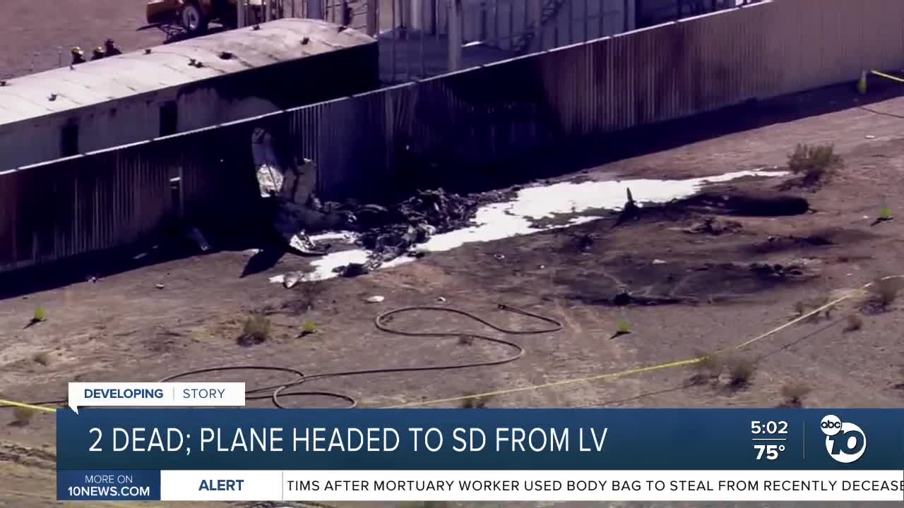 Two killed in plane headed to SD from LV