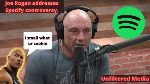 Joe Rogan RESPONDS to Spotify CONTROVERSY. (The Rock and many others back Joe).