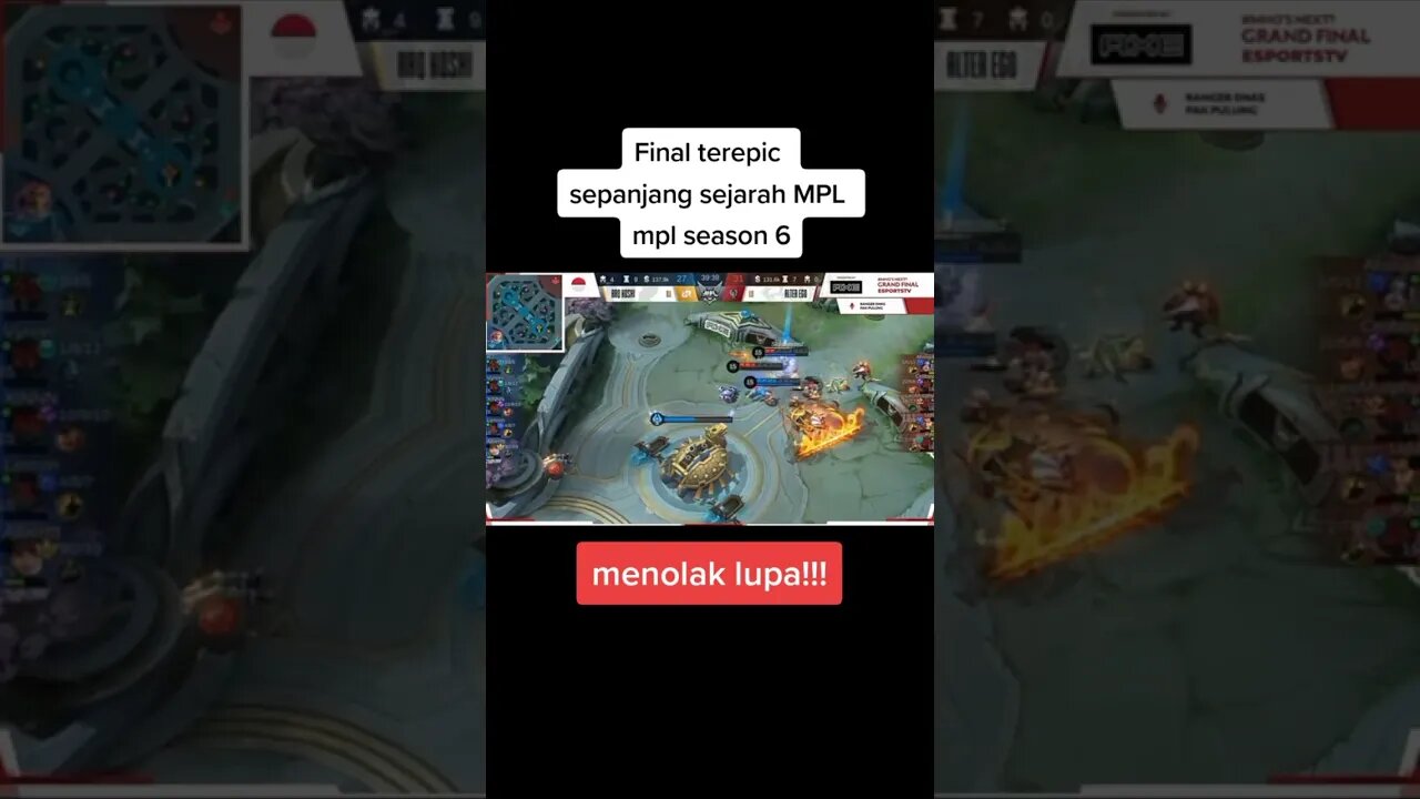 FINAL MPL S6 PALING EPIC !!! AD YG MSH INGAT ?