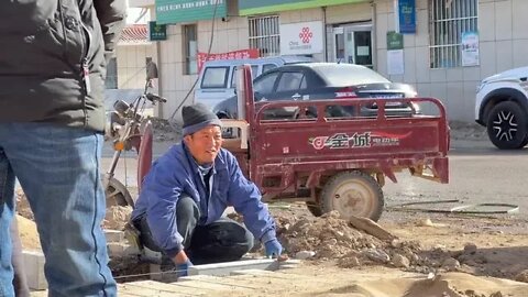 Riding # in # Gansu # in # winter, # it's # too # cold # to # put # up # tents # at # night, # so #