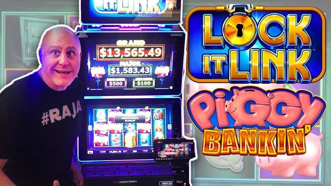 🐷 I ♥️ PIGGY BANKIN' JACKPOT$ 🐷 Huge Lock It Link WIN$ 🏦 | Raja Slots