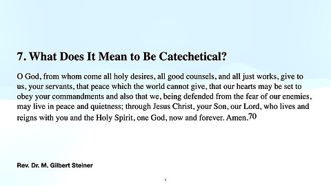 Even Unto Death: The Spiritual Armory of the Evangelical Lutheran Church Chapter 7
