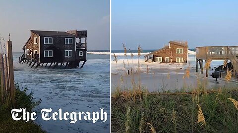 North Carolina beach house collapses into the ocean