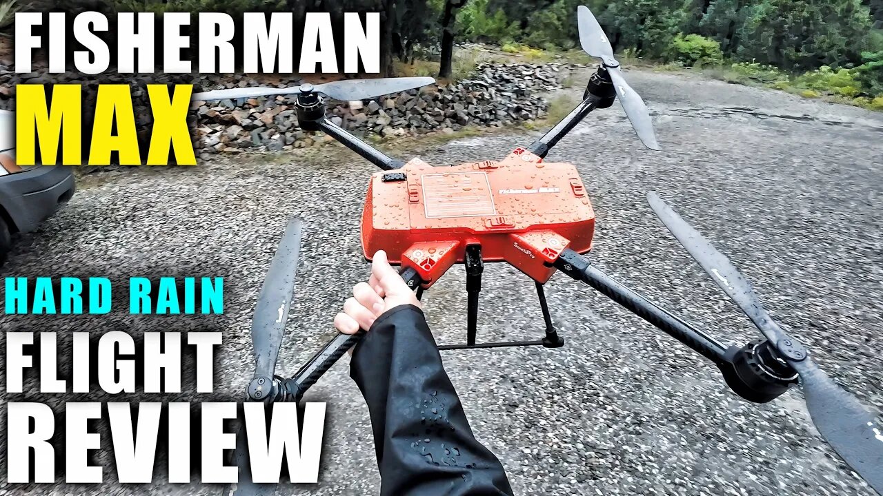 SwellPro Fisherman MAX Flight Test Review in HARD RAIN! - Waterproof?