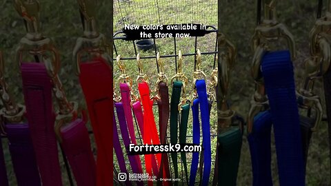 Yes! New colors available in 3/4” leads. Fortressk9.com #dogtraining #doggear #dogtraininggear