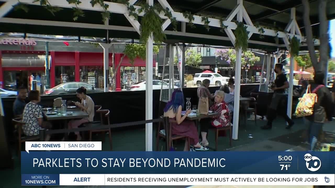 Parklets to stay beyond pandemic