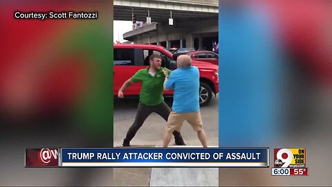 Man convicted of assault for punching anti-Trump protester outside president's Cincinnati rally