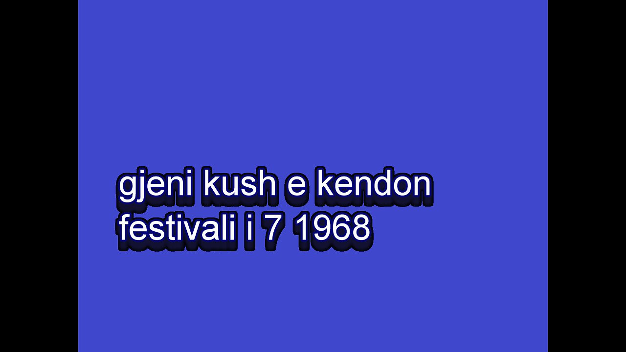 Gjeni kush e kendon festivali i 7 1968