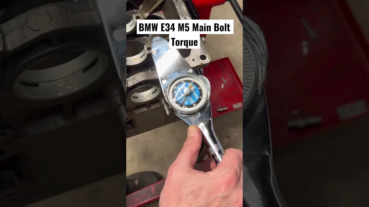 BMW E34 M5 Main Bolt Torque #bmw #bmwm5 #bmwe34 #diy #restoration #automotive #engine #mechanic