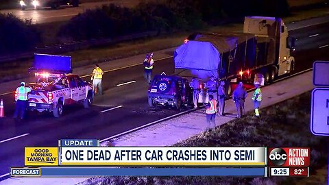 Plant City man killed after rear-ending semi on I-4 in Hillsborough County