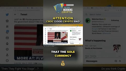 ATTENTION CBDC Good Crypto Bad #crypto #cbdc #shorts