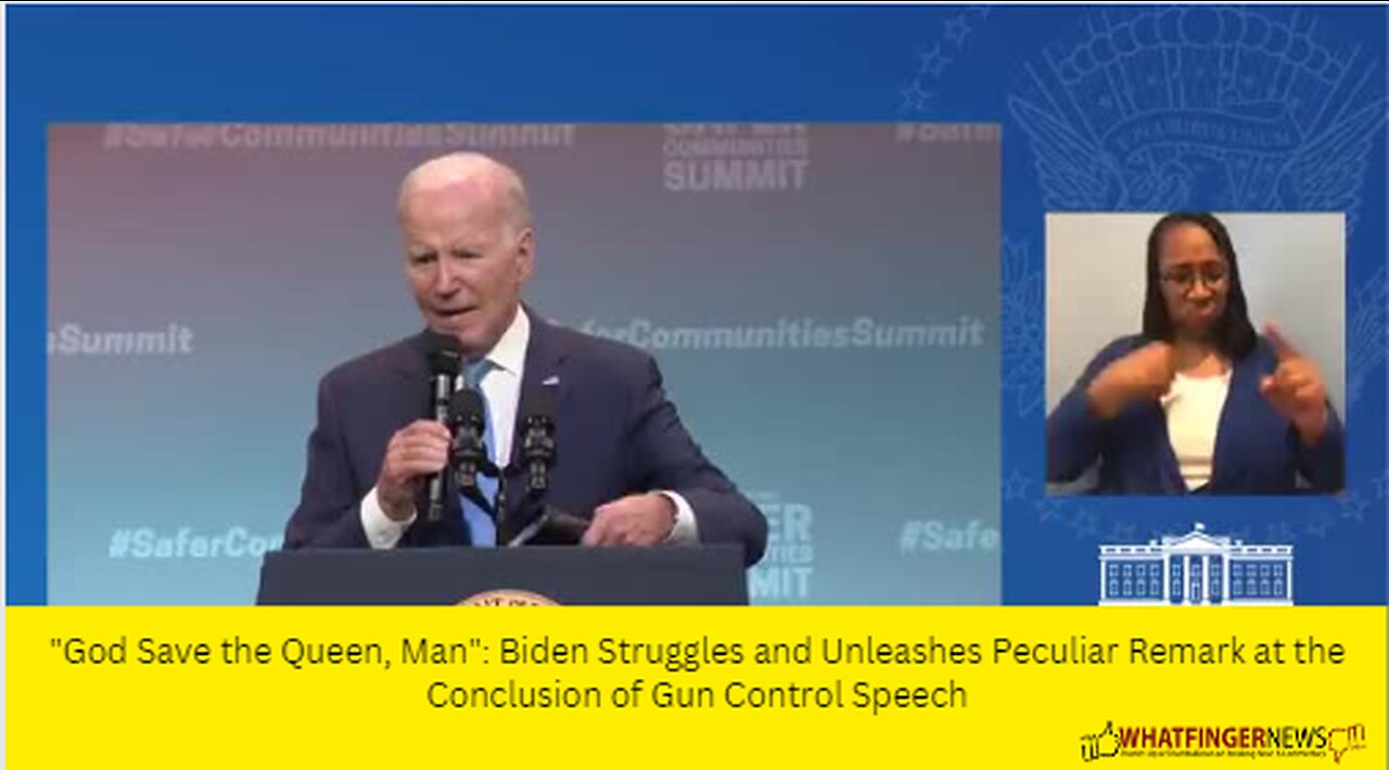 God Save the Queen, Man": Biden Struggles and Unleashes Peculiar Remark at the Conclusion