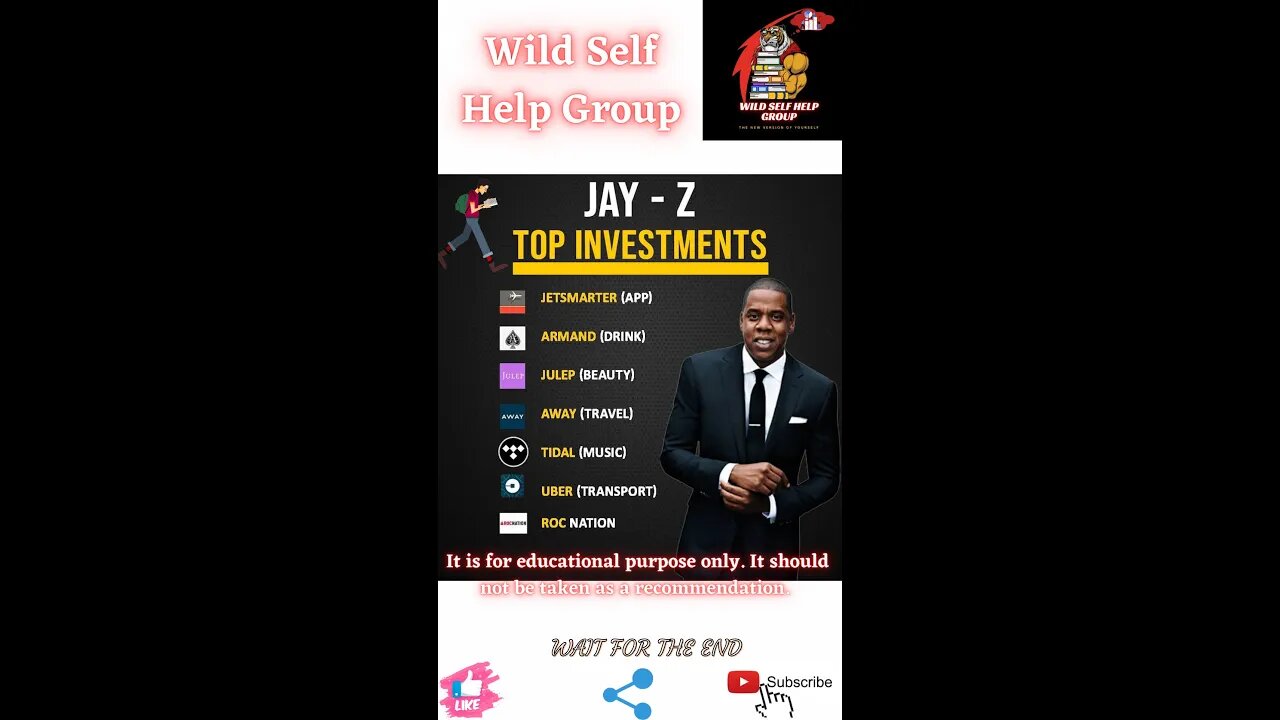 🔥Jay Z top investments🔥#short🔥#motivation🔥#wildselfhelpgroup🔥9 march 2022🔥