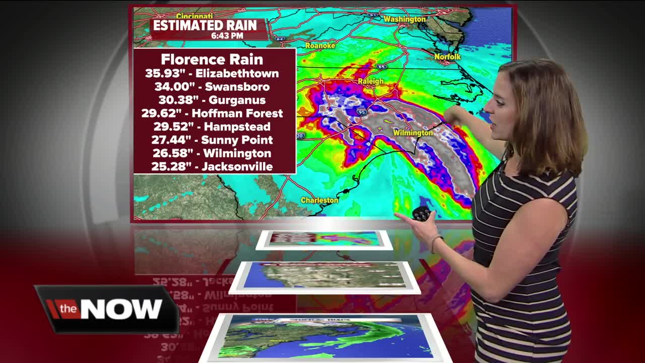 Geeking Out: Estimated Florence rain totals