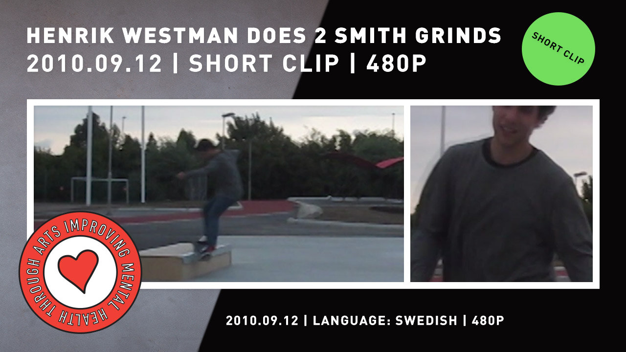 Henrik Westman Does 2 Smith Grinds 2010.09.12 | Höllviken, Sweden | 480P