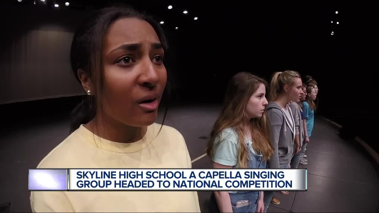 Ann Arbor Skyline High School A cappella group competing at national competition