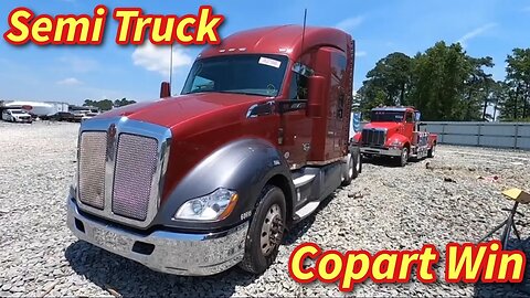 Semi Truck Win, Copart Walk Around