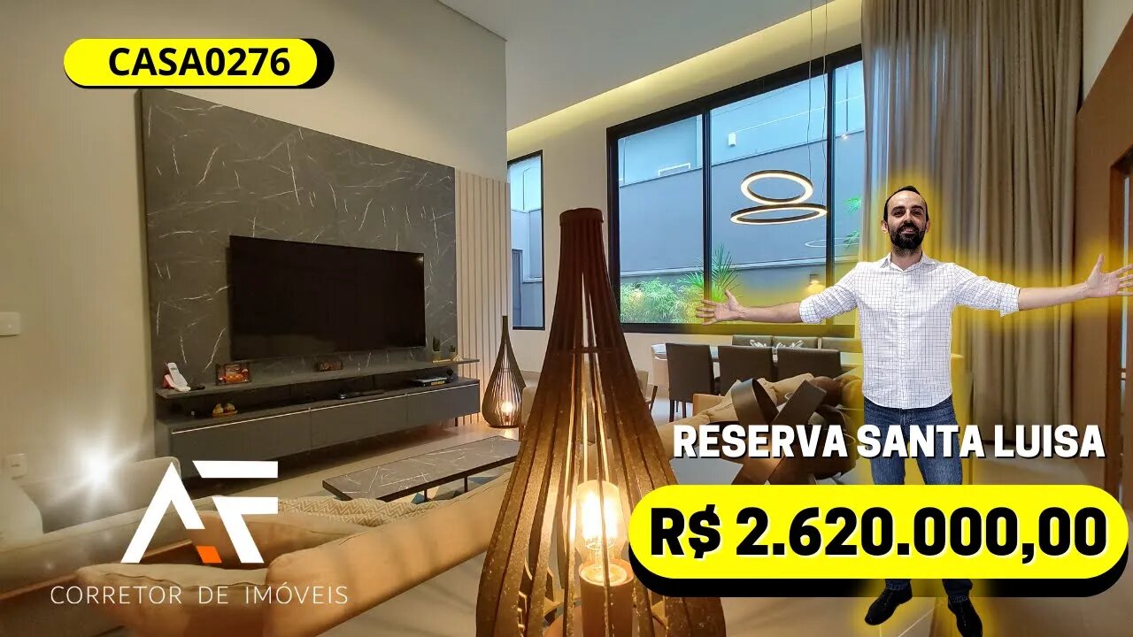 CASA0276 A MELHOR OPÇÃO À VENDA NO CONDOMÍNIO RESERVA SANTA LUISA - INTERIOR DE SÃO PAULO
