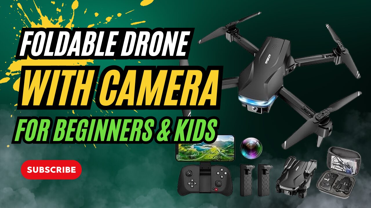 1080P HD FPV Foldable Drone with Camera for Beginners & Kids - Voice Control, Carry Case, 360° Flip