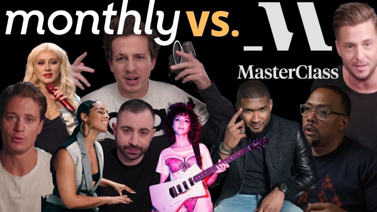 Monthly.com vs Masterclass.com Music Courses REVIEW - Songwriting, Music Production, Singing