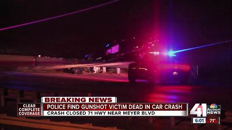 Man dies in shooting, crash on Highway 71