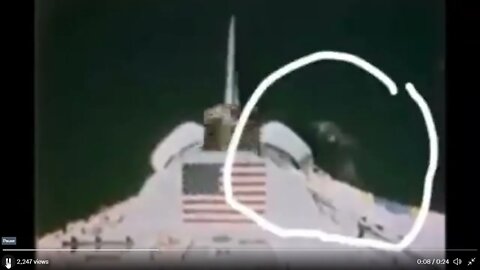 Human head in space, next to the Challenger ? Still believe we have gone to "Outer Space"