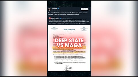 The Deep State is at War With us - Alex Jones on X