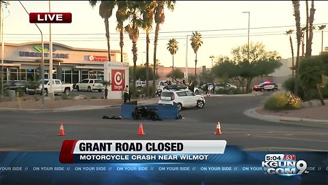 Police investigate crash involving motorcycle on Grant near Wilmot