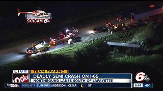 Person killed in I-65 crash in Clinton County, Indiana