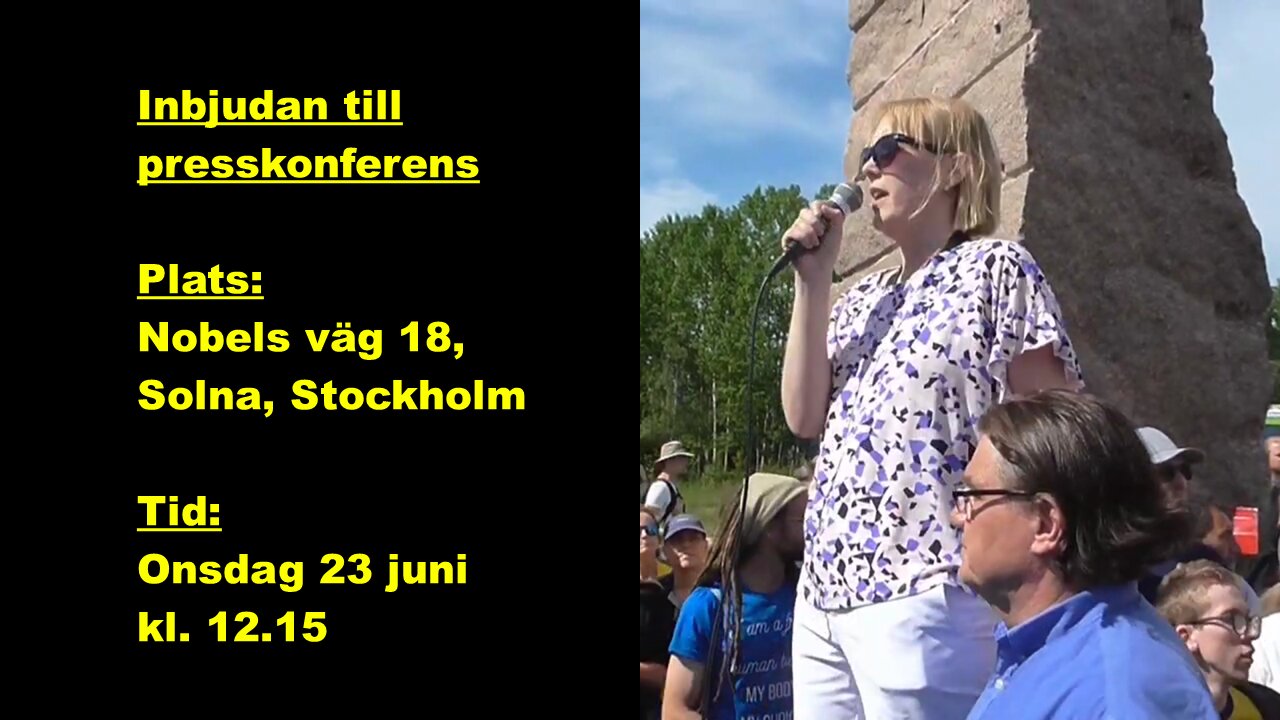 'Bota Sverige' bjuder in till presskonferens Onsdagen 23 juni 12:15.