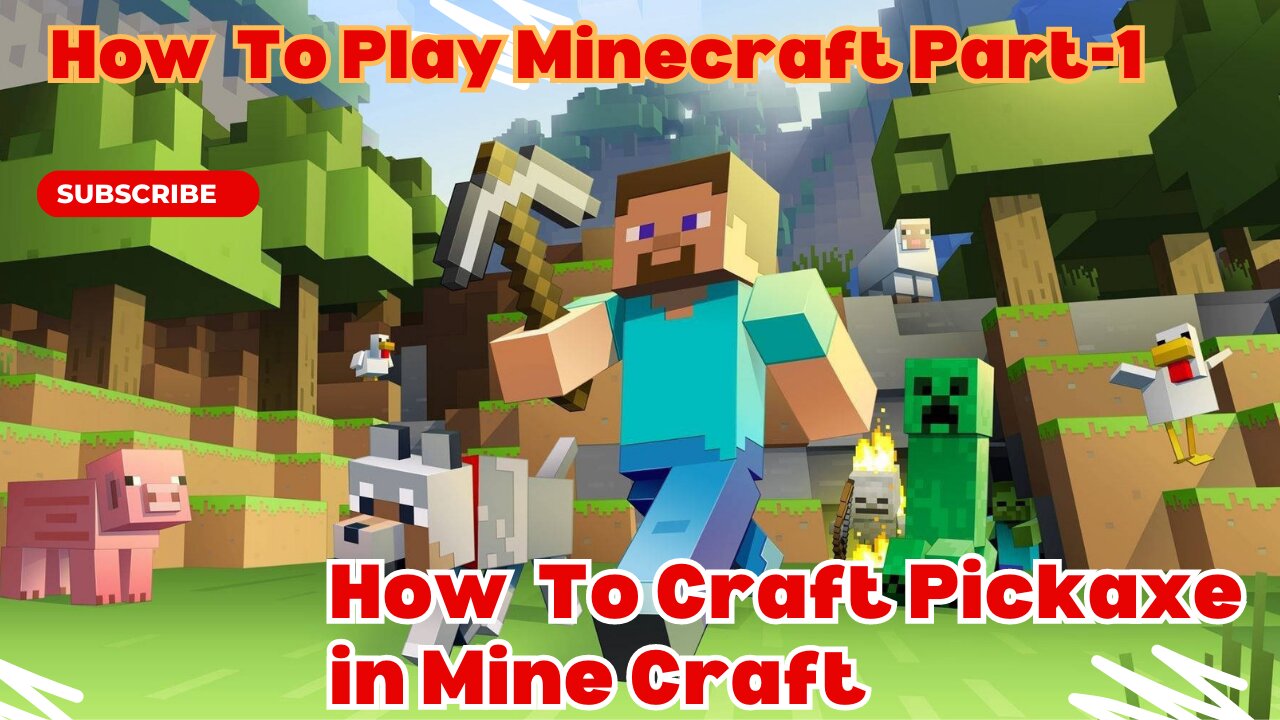 How to Play Minecraft Part-1 # How to Craft Pickaxe.