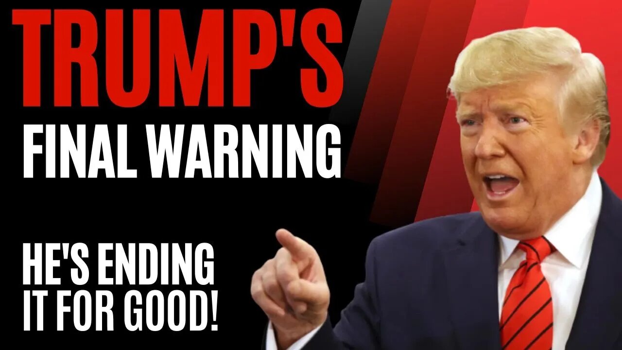 TRUMP'S FINAL WARNING to the Cartels!