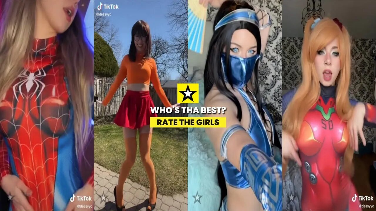 Rate the Girls: Spidergirl, Velma, Kitana, Waifu Cosplay TikTok @Dessyyc 🕷️🔍🗡️💖