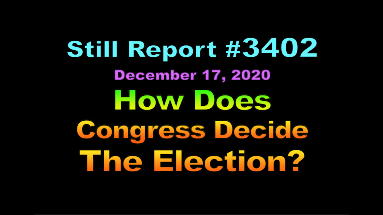 How Does Congress Decide the Election?, 3402